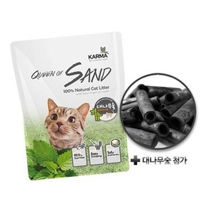 [감성하우스] 퀸오브샌드 고양이 냥이 두부 모래 7L(숯)
