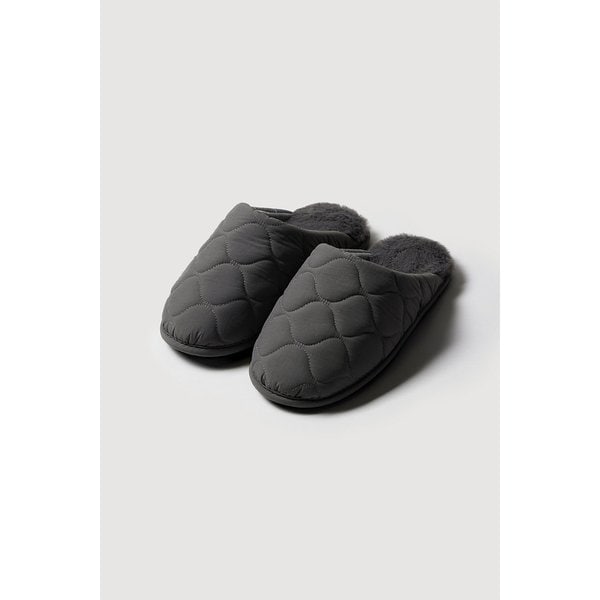 패딩 극세사 거실화_250-265_차콜 J615401000500