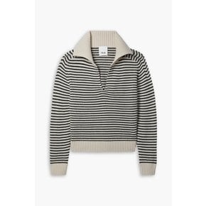 Striped wool and cashmere-blend sweater 블루 1647597348374062