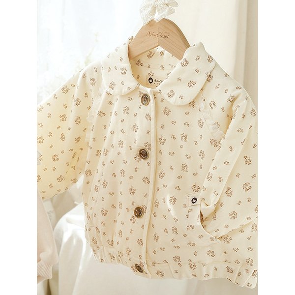 귀여움 챙긴 날 - 유아 레이스 누빔 자켓