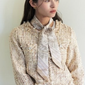 [뜨왈드주이} Toile de Jouy 베이지 쁘띠 실크 스카프 HISC5E351I1_s
