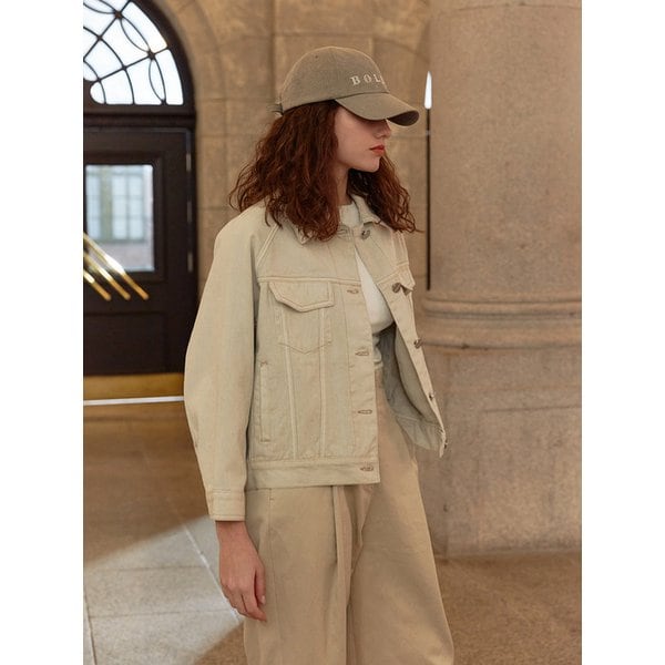 TWS DYEING DENIM JACKET SAND  IVORY