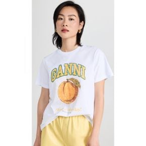 4968717 GANNI Basic Jersey Peach Relaxed Tee