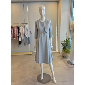 더아이잗 [여주점] [더 아이잗] 여성 하트넥 플레어 원피스 +재킷 세트(IS4A0OP071)