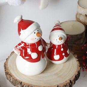 눈사람 장식인형 도자기 소품 크리스마스 파티
