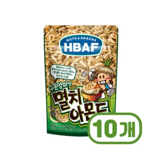  바프 멸치아몬드 구운양파맛 견과류안주 100g x 10개