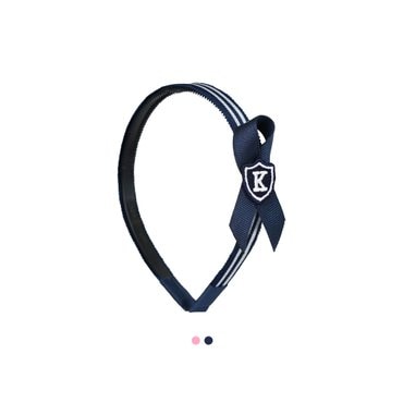 키앙 스트라이프 리본 헤어밴드(Pink/Navy)