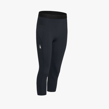 스파이더 여성 레터링 로고 밴드 7부 레깅스 SPHPCNFL253WBLK
