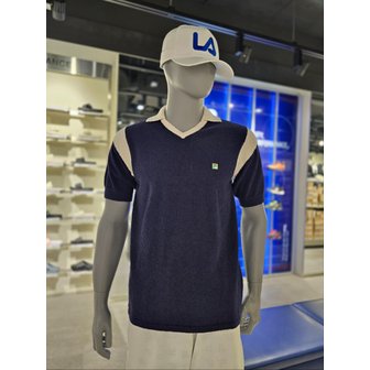 휠라 [파주점] 컬러 블록 부클 니트 POLO 티 (FO252TS10X003-472/DNA)