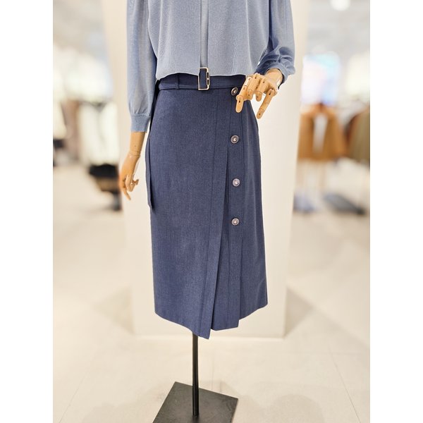 [파주점] [더아이잗컬렉션]클래식 벨트 포인트 H라인 스커트 CR4A0SK111