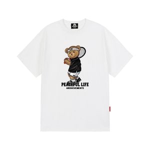 트립션 TENNIS BOY BEAR 티셔츠 - 화이트