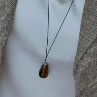  [옷자락] 여성 기념일 핸드메이드 실버 원석 롱 목걸이