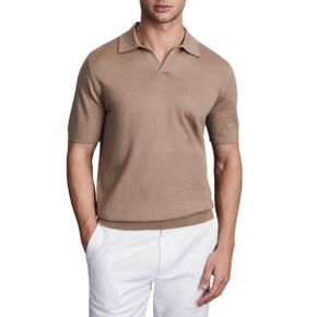 4540546 Reiss Duchie Johnny Collar Short Sleeve Wool Polo Sweater