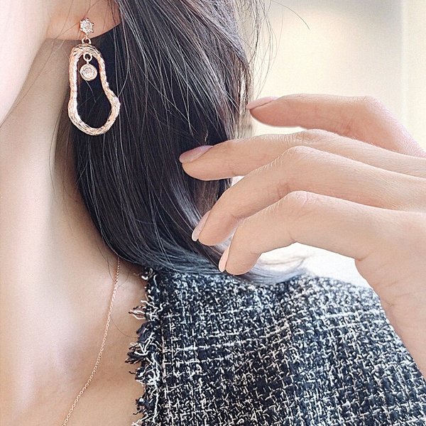 14K 카르데 드롭 귀걸이 EA3096