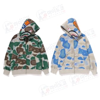  베이프 후드집업 LIQUID CAMO SHARK RELAXED FIT 1K30-115-007