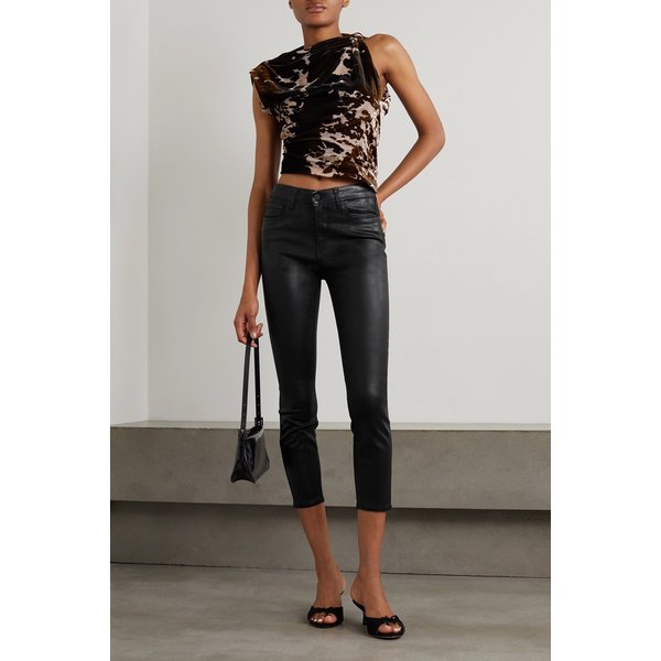 라장스 Margot Cropped High-rise Skinny Jeans 블랙 17428787259095180