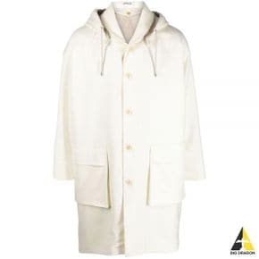 오라리 LIGHT MELTON HOODED LINER COAT (A23AC01LM IVORY) (라이트 멜톤 후디드 라이너