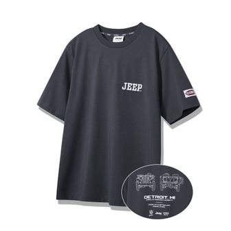 지프 JP2TSU103 선기획 JEEP 루즈핏 2024년 다크그레이 반팔티