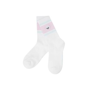 (W)Tri-Color Stripe Mid Socks   G6LAX26112PIX