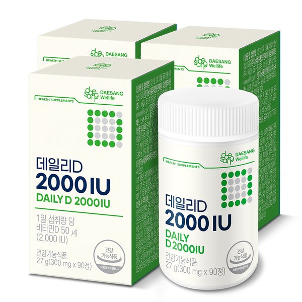 데일리D 2000IU (300 mgX90정),3통