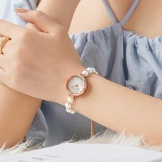 여성 천연 진주밴드 손목시계  WSB502 + 팔찌증정