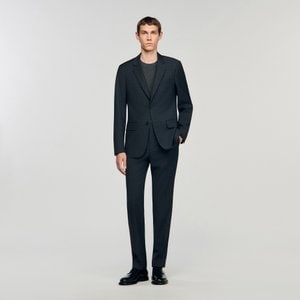 산드로옴므 [SANDRO HOMME] 체크 패턴 테일러드 울 자켓 SH25A3MRJS796