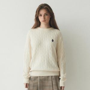 후아유 WHOAU 후아유 Steve Cable Sweater WHKAE4911USG