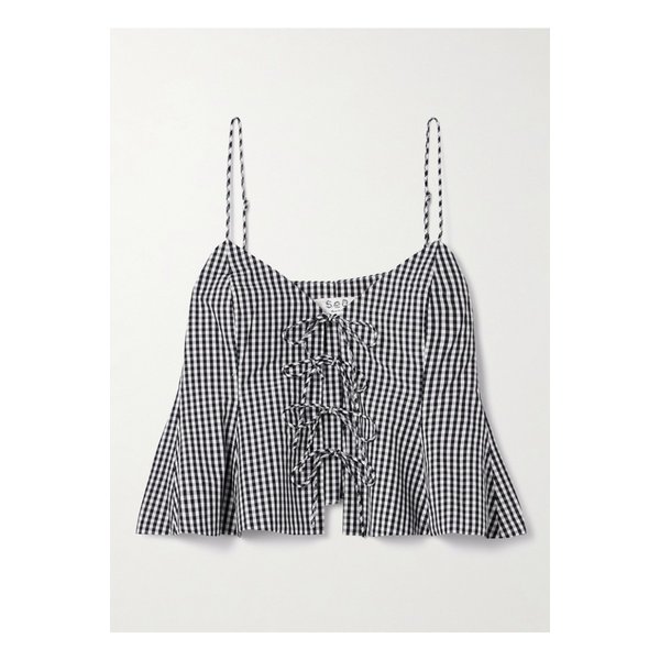 네시 깅엄 코튼 포플린 캐미솔 블랙 46376663162873783