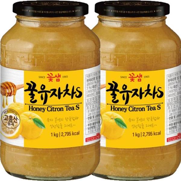 꽃샘 꿀유자차S 2kg(1kgx2병) (S12061337)