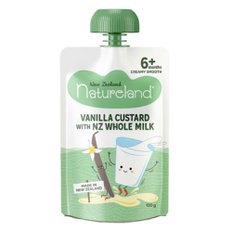 네이처랜드 바닐라 커스터드 퓨레 이유식 6m+ Natureland Vanilla Custard 120g 8개