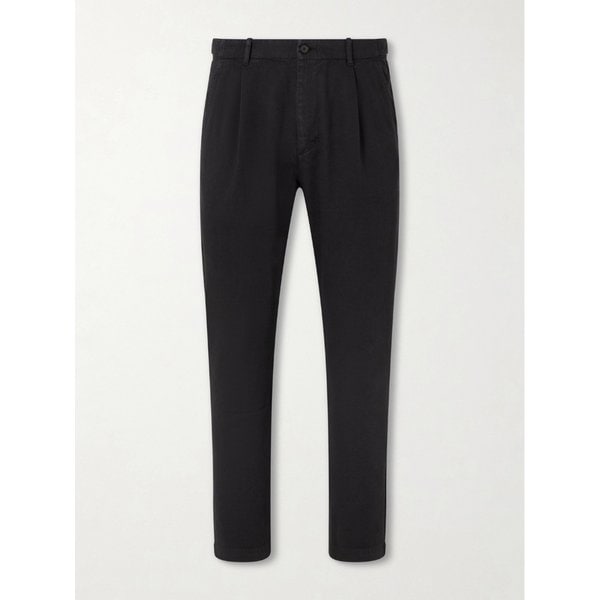 미스터 피 다니엘 테이퍼드 플리츠 코튼 캔버스 팬츠 46376663163004582