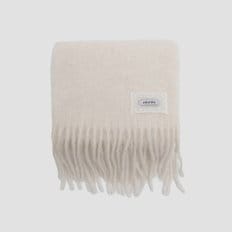 LACE LABEL HAIRY MUFFLER IVORY