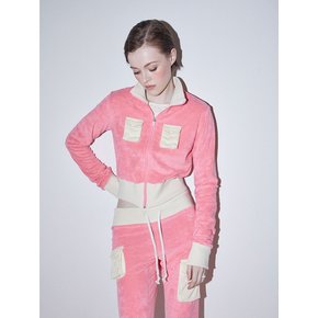 HILTON COLOUR TERRY ZIP-UP - PINK