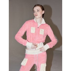 HILTON COLOUR TERRY ZIP-UP - PINK