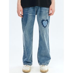 Heart Patch Denim Pants