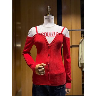 에고이스트 [시흥점] 여성 컬러 배색 레이어드형 슬림 풀오버 (EQ4KL262)