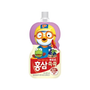 뽀로로 홍삼 쏙쏙 100ml 포도 블루베리 40팩