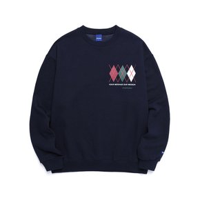 SMALL ARGYLE SWEATSHIRTS (NAVY)