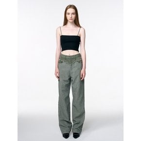 Corduroy Mix Pants, Khaki