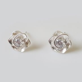 [소수]925 Silver Ashley Rose Cubic Earring