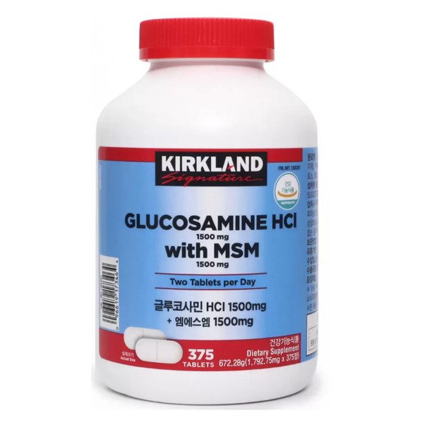 커클랜드 시그니처 글루코사민HCI 1500mg+엠에스엠1500 mg 375정