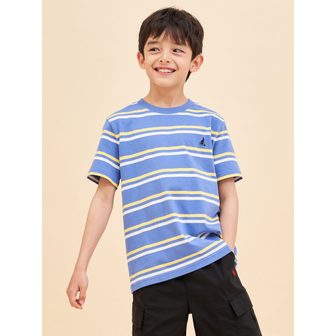 빈폴키즈 멀티 스트라이프 티셔츠  스카이 블루 (BI4342U01Q)