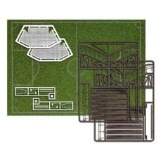 Busch 1052 디오라마 미니어처 잔디 축구장 모형