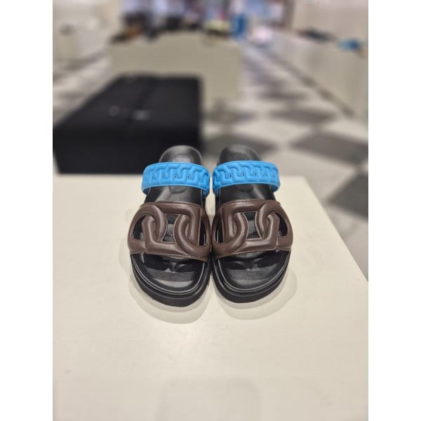 [여주점] Polygon slide sandal(brown)_DG2AM25037BRN