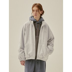 HIGHNECK FLEECE ZIP-UP JACKET LGR