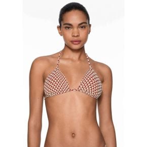 4765276 OYSHO GEOMETRIC - Bikini top brown