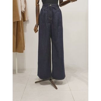 ZOOC [파주점] 쥬크 주크 진청 핀턱 와이드 데님팬츠 V262PSA947