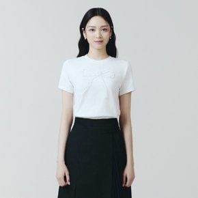 [24S/S] 리본 포인트 크롭 티셔츠 ITO8WTS700