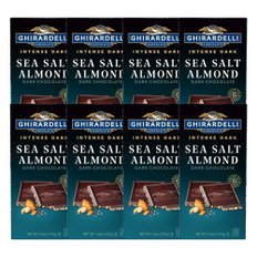 Ghirardelli 기라델리 씨솔트 아몬드 인텐스 다크 초콜릿 바 100g 8개