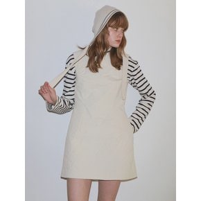 QUILTED MINI DRESS / IVORY